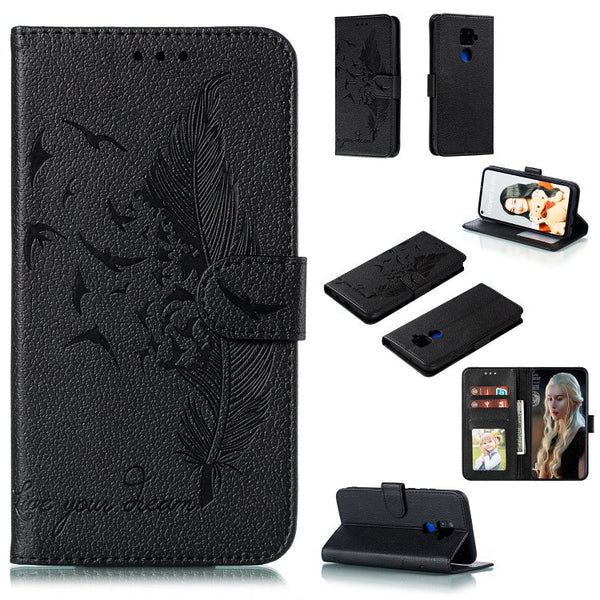 Feather Pattern Litchi Texture Horizontal Flip Leather Case with Holder & Wallet & Card Slots, For Huawei Mate 30, For Huawei Mate 30 Pro, For Huawei Mate 30 Lite / nova 5i Pro, For Xiaomi Redmi Note 8