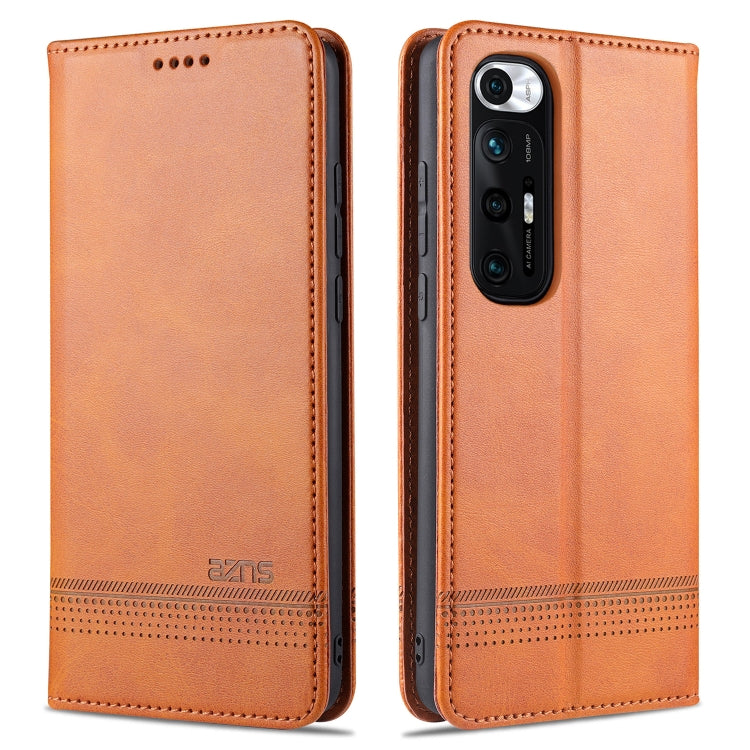 AZNS Magnetic Calf Texture Horizontal Flip Leather Case with Card Slots & Holder & Wallet, For Xiaomi Redmi Note 10 Pro, For Xiaomi Redmi Note 10 Pro Max, For Xiaomi Mi 10S, For vivo X60 Pro
