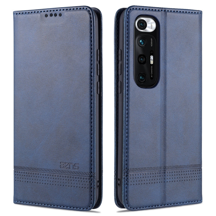 AZNS Magnetic Calf Texture Horizontal Flip Leather Case with Card Slots & Holder & Wallet, For Xiaomi Redmi Note 10 Pro, For Xiaomi Redmi Note 10 Pro Max, For Xiaomi Mi 10S, For vivo X60 Pro