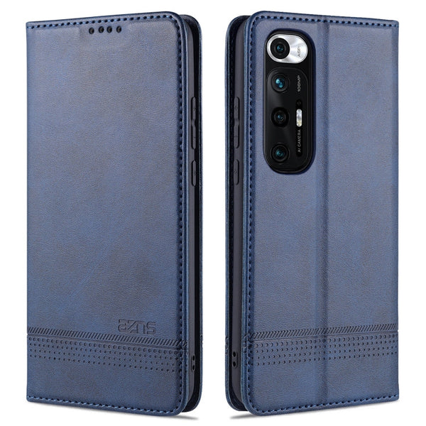 AZNS Magnetic Calf Texture Horizontal Flip Leather Case with Card Slots & Holder & Wallet, For Xiaomi Redmi Note 10 Pro, For Xiaomi Redmi Note 10 Pro Max, For Xiaomi Mi 10S, For vivo X60 Pro