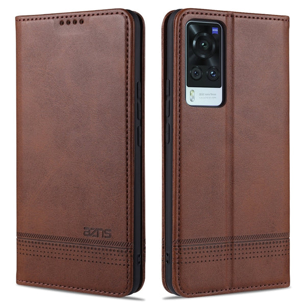 AZNS Magnetic Calf Texture Horizontal Flip Leather Case with Card Slots & Holder & Wallet, For Xiaomi Redmi Note 10 Pro, For Xiaomi Redmi Note 10 Pro Max, For Xiaomi Mi 10S, For vivo X60 Pro
