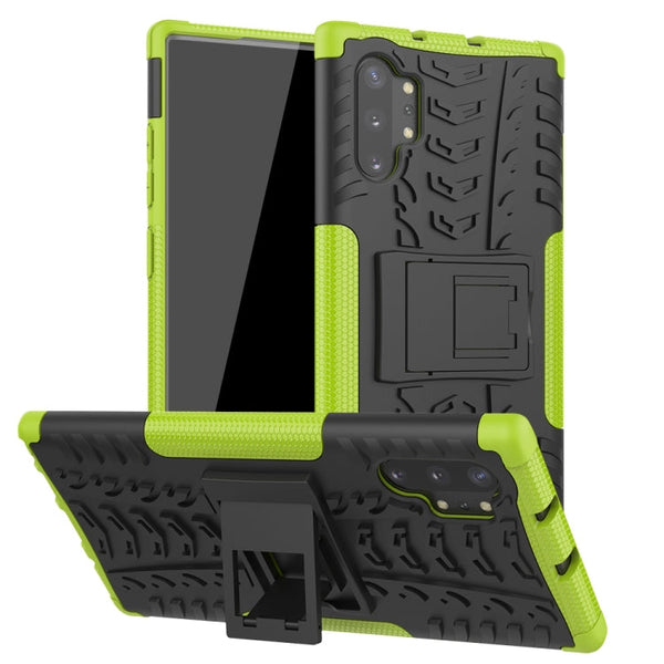Tire Texture TPU + PC Shockproof Case with Holder, For Nokia 2.2, For Galaxy Note 10 Plus, For Xiaomi Mi CC9e