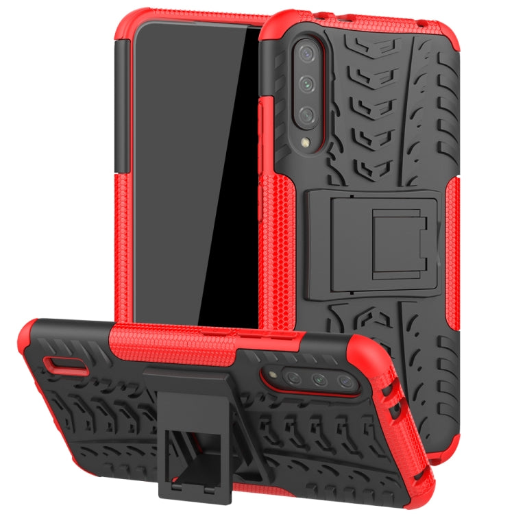 Tire Texture TPU + PC Shockproof Case with Holder, For Nokia 2.2, For Galaxy Note 10 Plus, For Xiaomi Mi CC9e