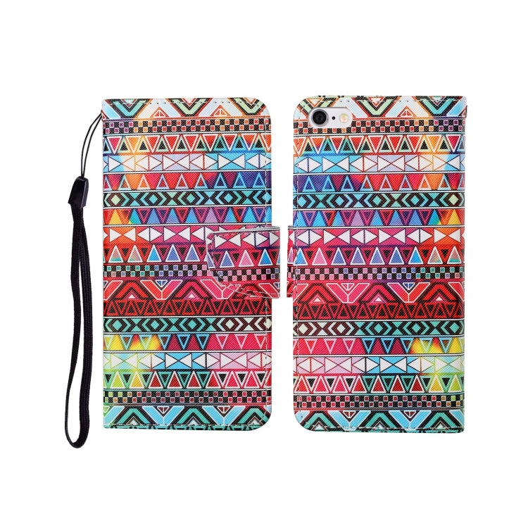 Painted Pattern Horizontal Flip Leathe Case, For iPhone 6 Plus