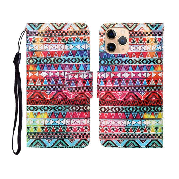 Painted Pattern Horizontal Flip Leathe Case, For iPhone 11 Pro Max