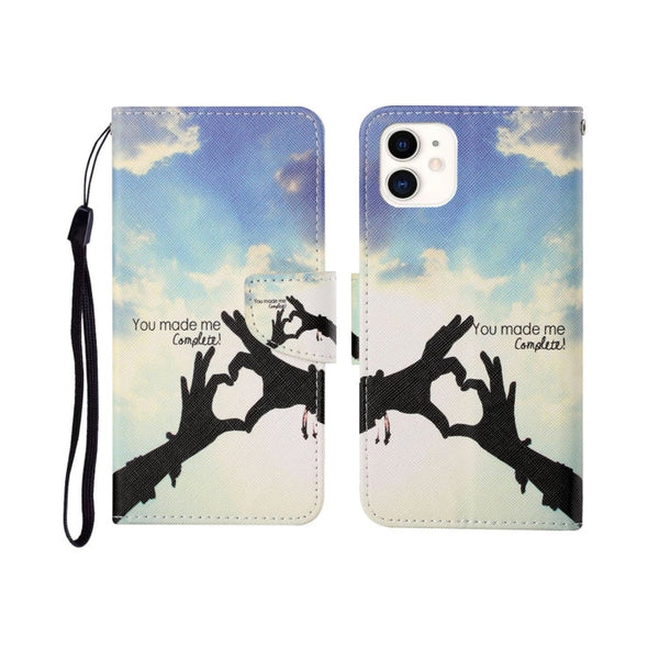 Painted Pattern Horizontal Flip Leathe Case, For iPhone 12 mini