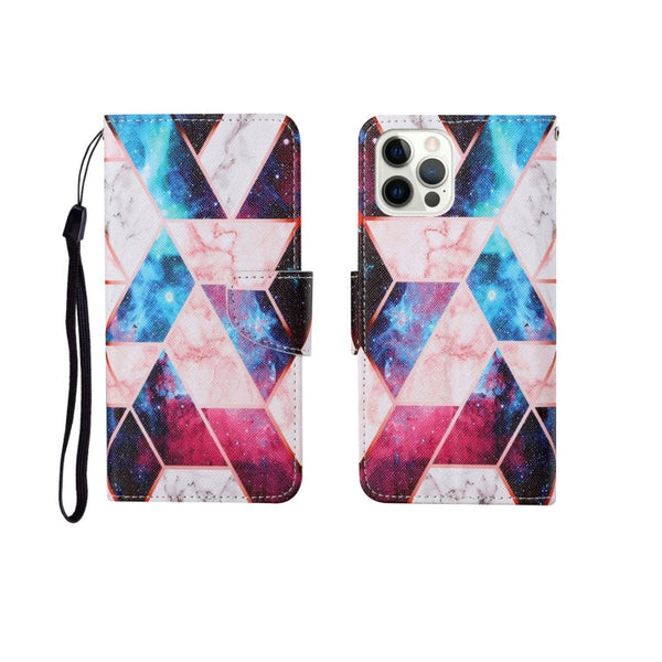 Painted Pattern Horizontal Flip Leathe Case, For iPhone 12 Pro Max