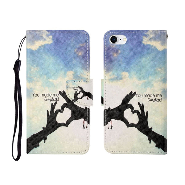 Painted Pattern Horizontal Flip Leathe Case, For iPhone SE (2020)/ 7 /8