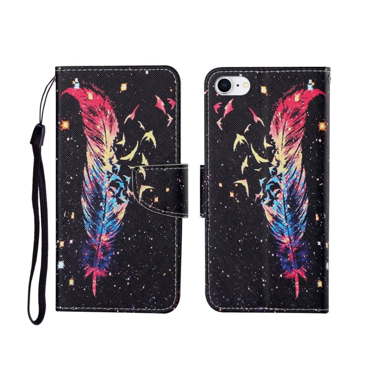 Painted Pattern Horizontal Flip Leathe Case, For iPhone SE (2020)/ 7 /8