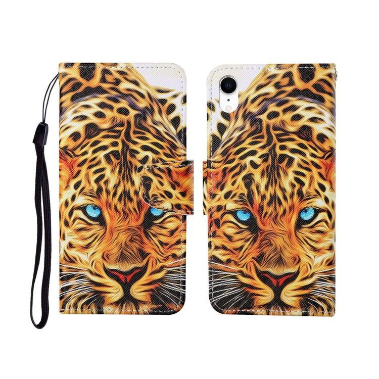 Painted Pattern Horizontal Flip Leathe Case, For iPhone XR