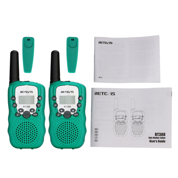 1 Pair RETEVIS RT388 0.5W EU Frequency 446MHz 8CHS Handheld Children Walkie Talkie, RT388(Pink)