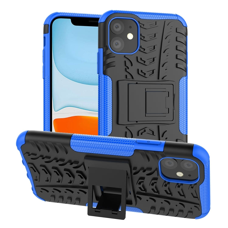 Tire Texture TPU + PC Shockproof Case with Holder, For iPhone 11 Pro, For iPhone 11