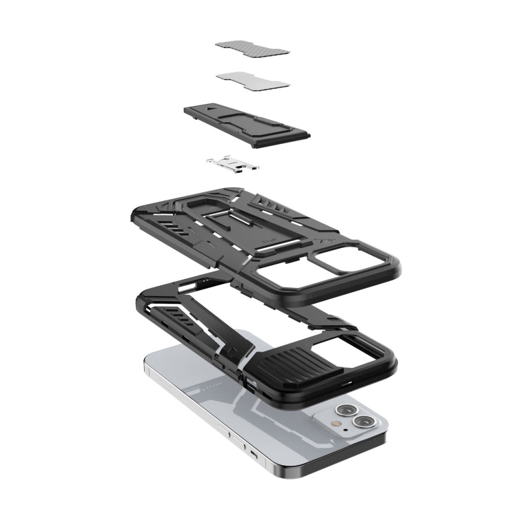 War Chariot Series Armor All-inclusive Shockproof PC + TPU Protective Case with Invisible Holder