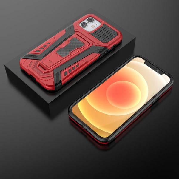 War Chariot Series Armor All-inclusive Shockproof PC + TPU Protective Case with Invisible Holder