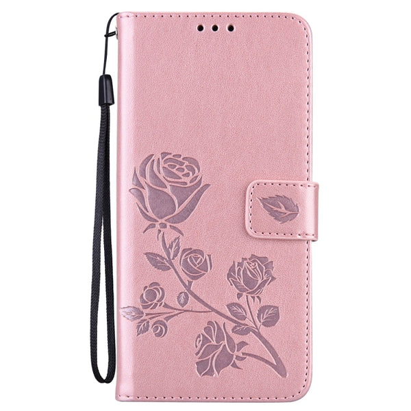 Rose Embossed Horizontal Flip PU Leather Case with Holder & Card Slots & Wallet