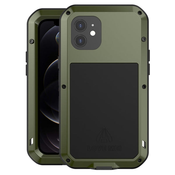 LOVE MEI Metal Shockproof Waterproof Dustproof Protective Case, For iPhone 12