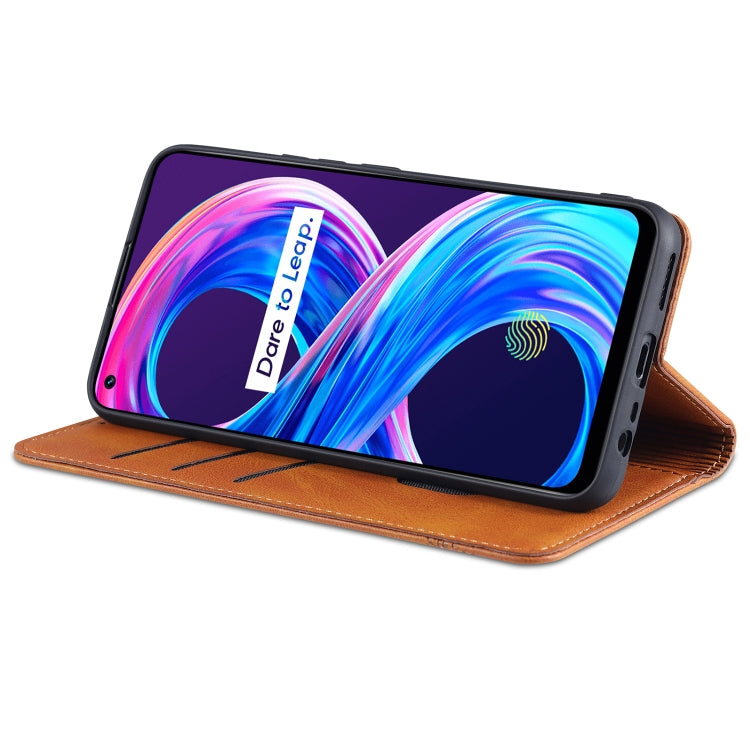 AZNS Magnetic Calf Texture Horizontal Flip Leather Case with Card Slots & Holder & Wallet, For OPPO Realme 8 / 8 Pro, For Xiaomi Mi 11 Pro