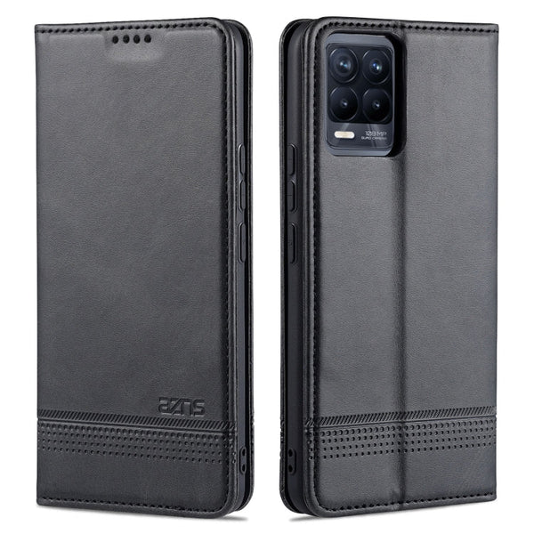 AZNS Magnetic Calf Texture Horizontal Flip Leather Case with Card Slots & Holder & Wallet, For OPPO Realme 8 / 8 Pro, For Xiaomi Mi 11 Pro