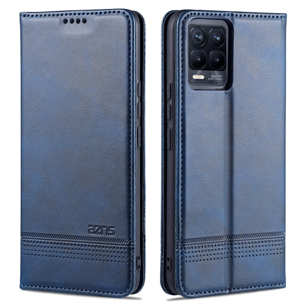 AZNS Magnetic Calf Texture Horizontal Flip Leather Case with Card Slots & Holder & Wallet, For OPPO Realme 8 / 8 Pro, For Xiaomi Mi 11 Pro
