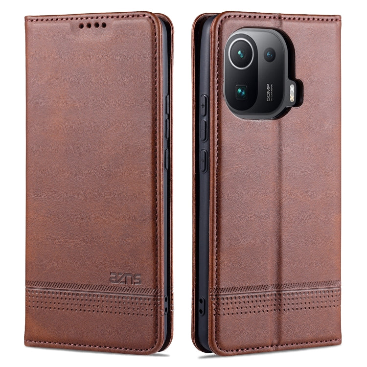 AZNS Magnetic Calf Texture Horizontal Flip Leather Case with Card Slots & Holder & Wallet, For OPPO Realme 8 / 8 Pro, For Xiaomi Mi 11 Pro