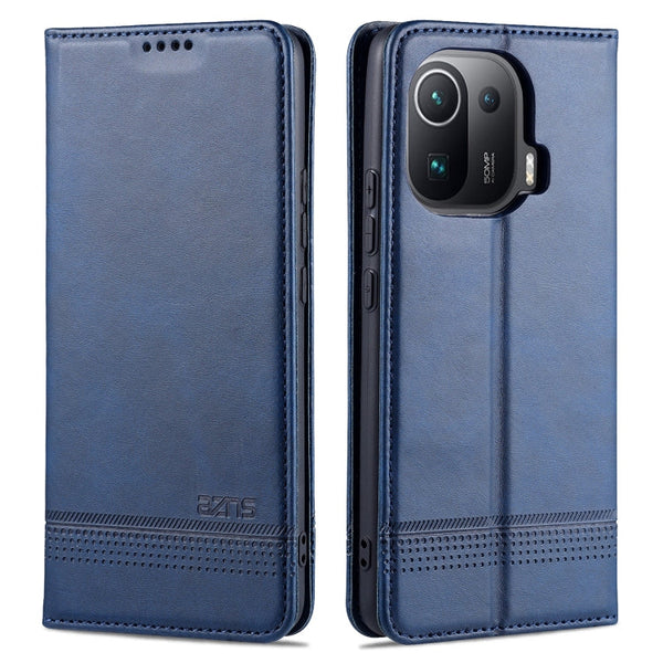 AZNS Magnetic Calf Texture Horizontal Flip Leather Case with Card Slots & Holder & Wallet, For OPPO Realme 8 / 8 Pro, For Xiaomi Mi 11 Pro