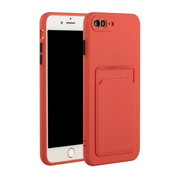 Card Slot Design Shockproof TPU Protective Case, For iPhone 8 & 7, For iPhone 8 Plus & 7 Plus