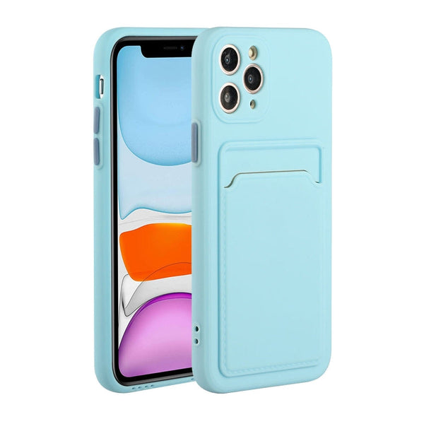 Card Slot Design Shockproof TPU Protective Case, For iPhone 11 Pro Max, For iPhone 12 mini