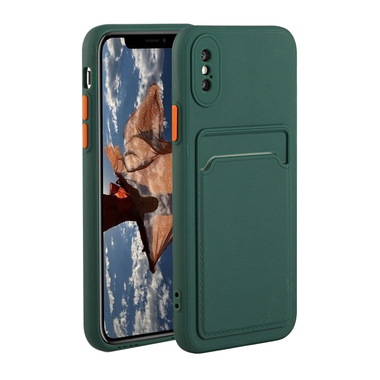 Card Slot Design Shockproof TPU Protective Case, For iPhone 12 Pro Max, For iPhone X / XS