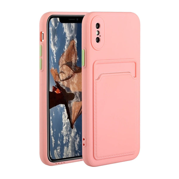 Card Slot Design Shockproof TPU Protective Case, For iPhone 12 Pro Max, For iPhone X / XS