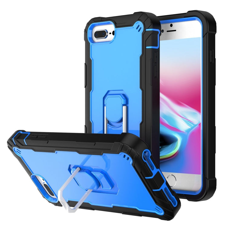 PC + Rubber 3-layers Shockproof Protective Case with Rotating Holder, For iPhone 8 Plus / 7 Plus, For iPhone 11
