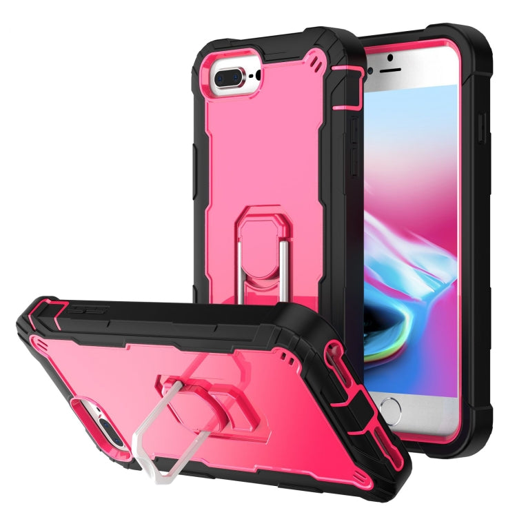 PC + Rubber 3-layers Shockproof Protective Case with Rotating Holder, For iPhone 8 Plus / 7 Plus, For iPhone 11