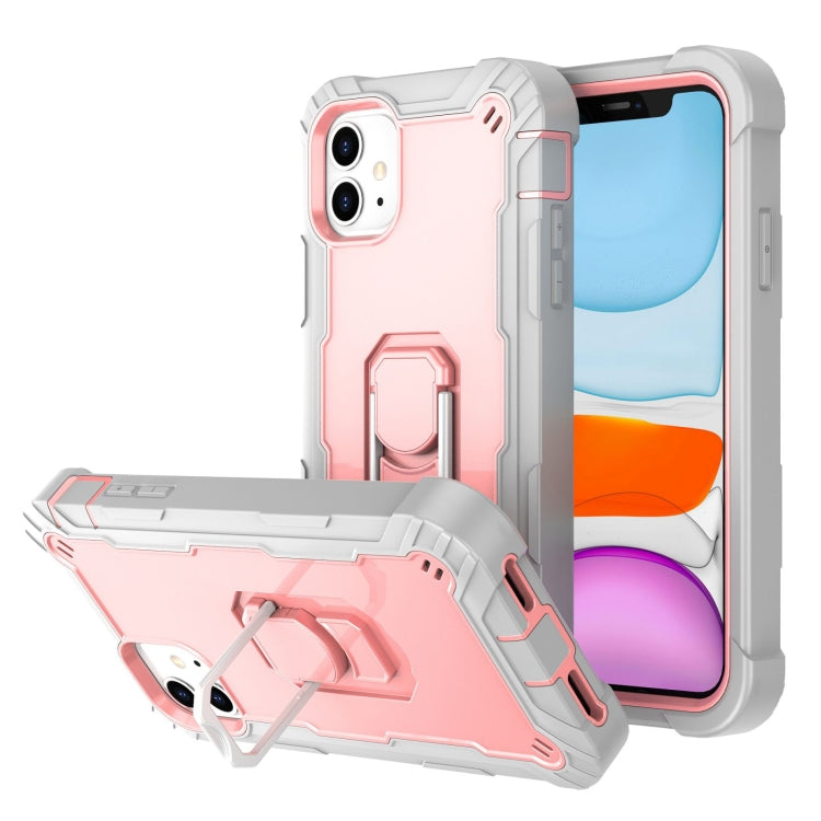 PC + Rubber 3-layers Shockproof Protective Case with Rotating Holder, For iPhone 8 Plus / 7 Plus, For iPhone 11