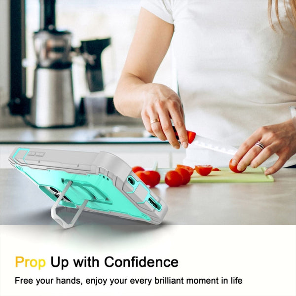 PC + Rubber 3-layers Shockproof Protective Case with Rotating Holder, For iPhone 11 Pro, For iPhone 11 Pro Max