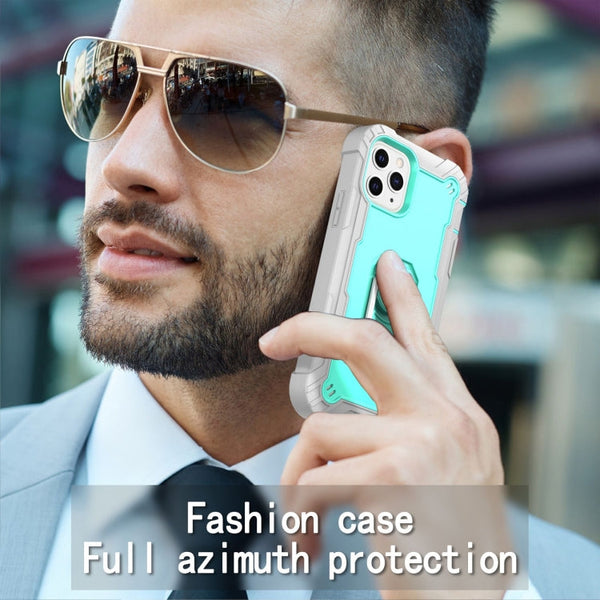 PC + Rubber 3-layers Shockproof Protective Case with Rotating Holder, For iPhone 11 Pro, For iPhone 11 Pro Max