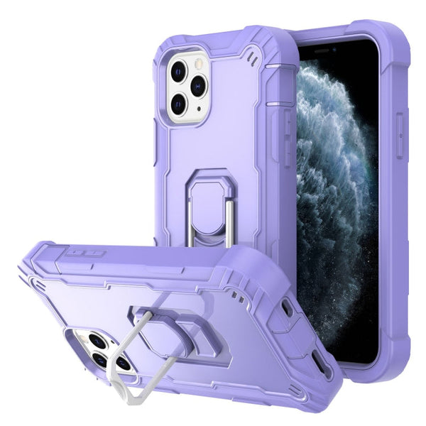 PC + Rubber 3-layers Shockproof Protective Case with Rotating Holder, For iPhone 11 Pro, For iPhone 11 Pro Max