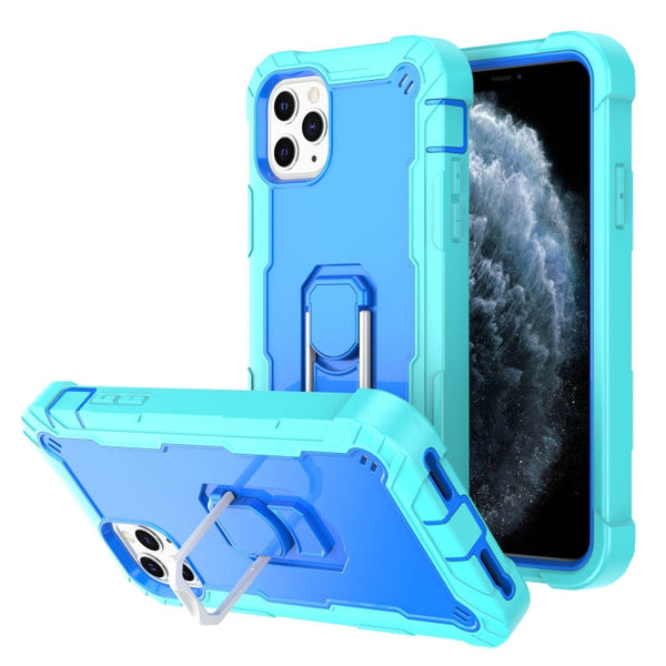 PC + Rubber 3-layers Shockproof Protective Case with Rotating Holder, For iPhone 11 Pro, For iPhone 11 Pro Max