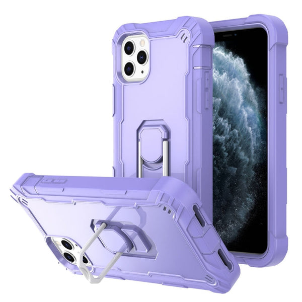 PC + Rubber 3-layers Shockproof Protective Case with Rotating Holder, For iPhone 11 Pro, For iPhone 11 Pro Max