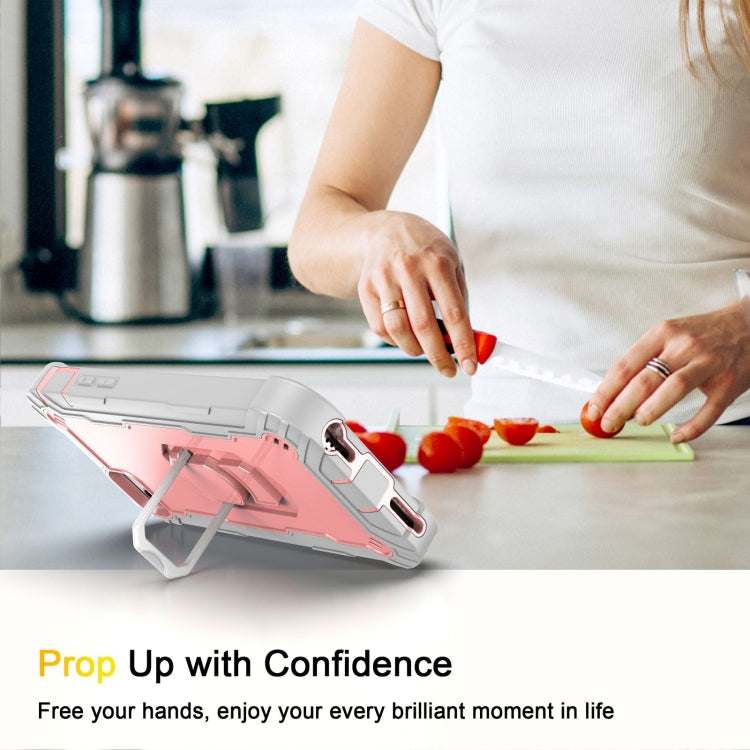 PC + Rubber 3-layers Shockproof Protective Case with Rotating Holder, For iPhone SE 2022 / SE 2020 / 8 / 7, For iPhone XS / X