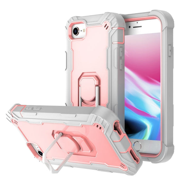PC + Rubber 3-layers Shockproof Protective Case with Rotating Holder, For iPhone SE 2022 / SE 2020 / 8 / 7, For iPhone XS / X