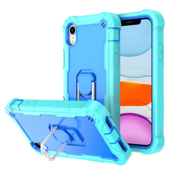 PC + Rubber 3-layers Shockproof Protective Case with Rotating Holder, For iPhone XR, For iPhone XS Max