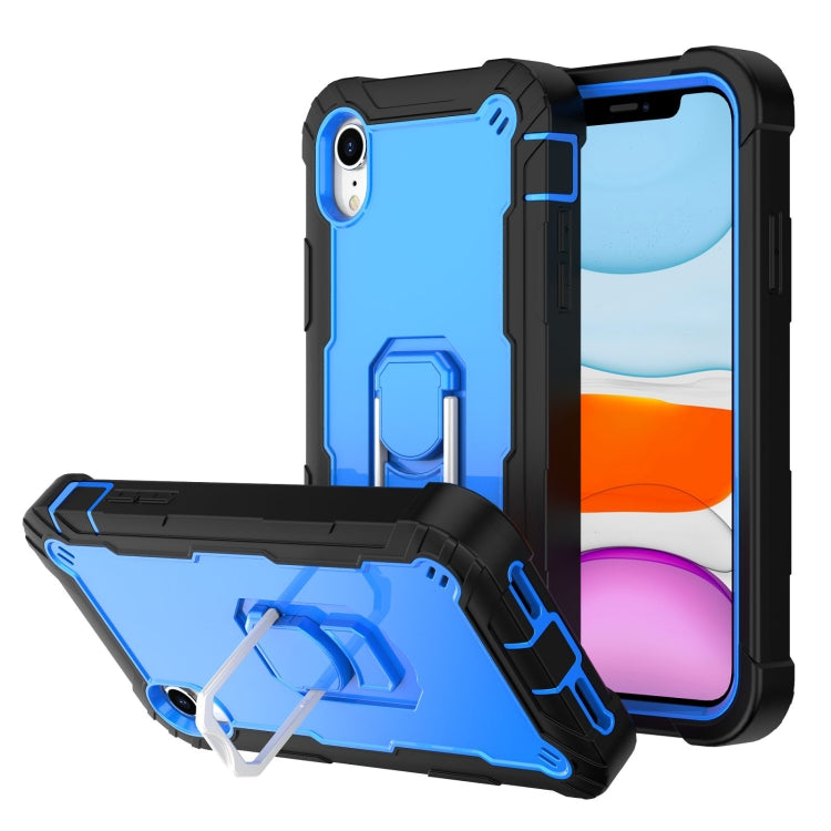 PC + Rubber 3-layers Shockproof Protective Case with Rotating Holder, For iPhone XR, For iPhone XS Max