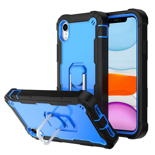 PC + Rubber 3-layers Shockproof Protective Case with Rotating Holder, For iPhone XR, For iPhone XS Max