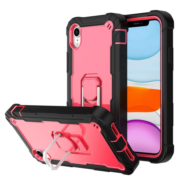 PC + Rubber 3-layers Shockproof Protective Case with Rotating Holder, For iPhone XR, For iPhone XS Max