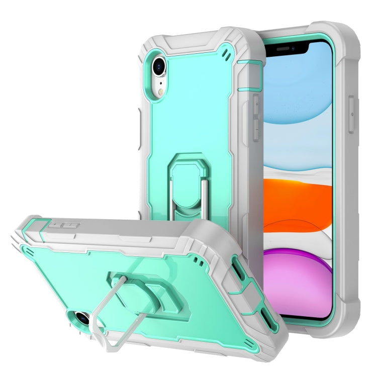 PC + Rubber 3-layers Shockproof Protective Case with Rotating Holder, For iPhone XR, For iPhone XS Max