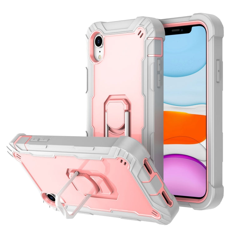 PC + Rubber 3-layers Shockproof Protective Case with Rotating Holder, For iPhone XR, For iPhone XS Max