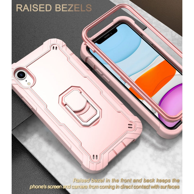 PC + Rubber 3-layers Shockproof Protective Case with Rotating Holder, For iPhone XR, For iPhone XS Max