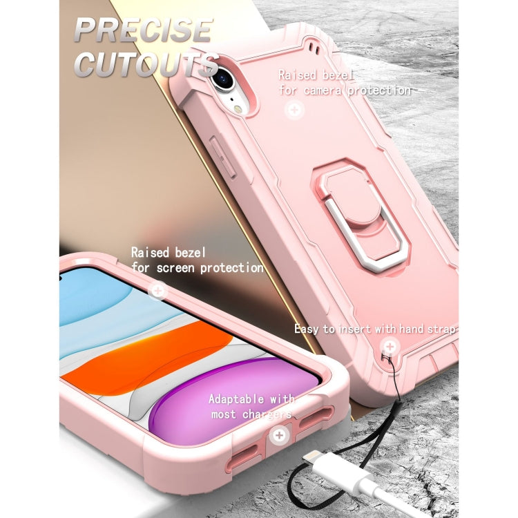 PC + Rubber 3-layers Shockproof Protective Case with Rotating Holder, For iPhone XR, For iPhone XS Max