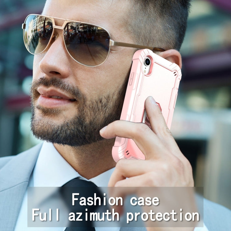 PC + Rubber 3-layers Shockproof Protective Case with Rotating Holder, For iPhone XR, For iPhone XS Max