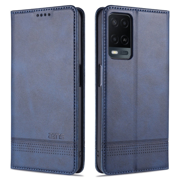 AZNS Magnetic Calf Texture Horizontal Flip Leather Case with Card Slots & Holder & Wallet, For OPPO A54 4G, For OPPO A94 5G, For OPPO A95 5G, For Xiaomi Mi 11 Lite
