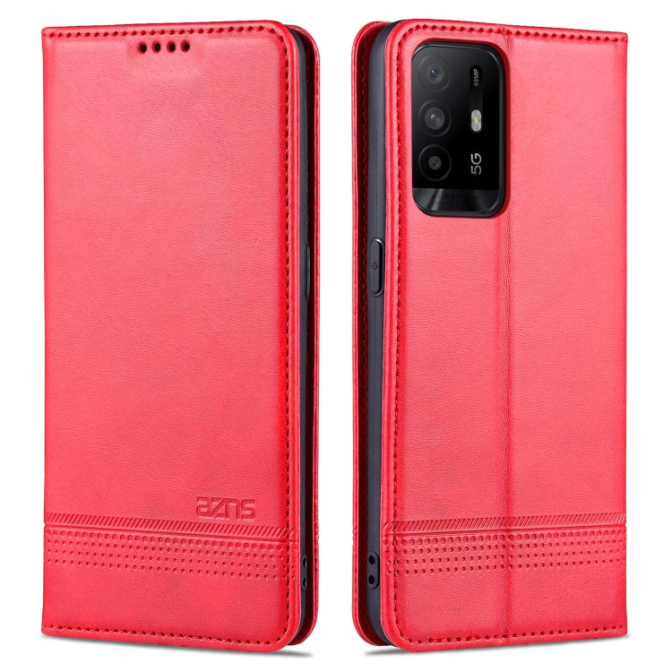 AZNS Magnetic Calf Texture Horizontal Flip Leather Case with Card Slots & Holder & Wallet, For OPPO A54 4G, For OPPO A94 5G, For OPPO A95 5G, For Xiaomi Mi 11 Lite